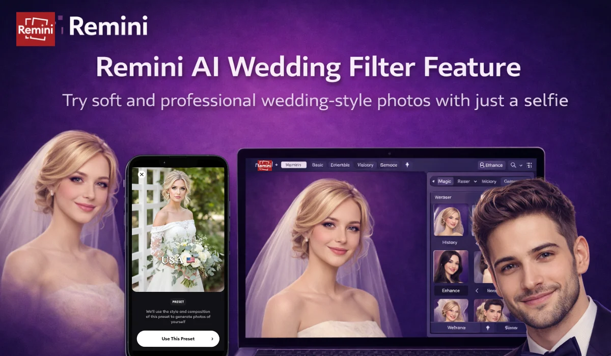 How to Use Remini AI Wedding Filter Feature