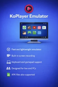 KoPlayer Android emulator for using Remini Pro apk on pc and macOS