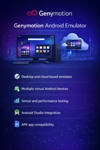 Genymotion Android Emulator Features Infographics