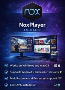 NoxPlayer Android Emulator Features Infographics
