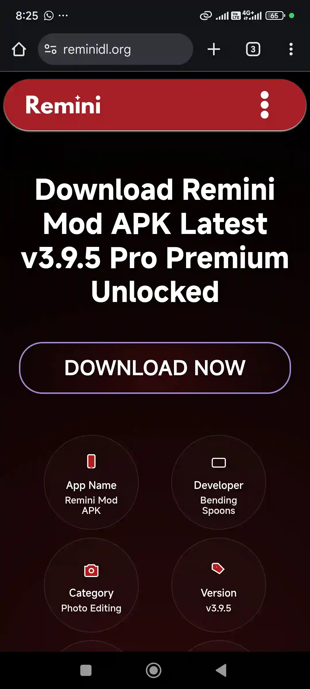 Download Remini Mod APK Latest v3.9.5 Pro | Premium Unlocked 2 reminidl.org home