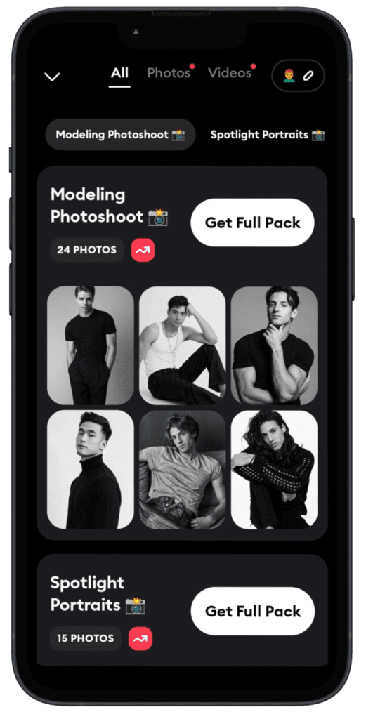 remini ai modeling photoshoot filter