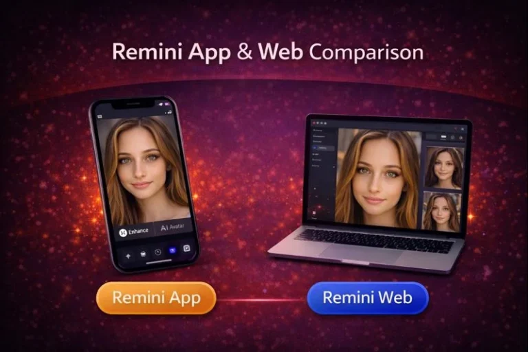 Remini App vs Remini Web Comparison