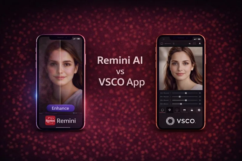 Remini AI vs VSCO App Amazing Features Comparison