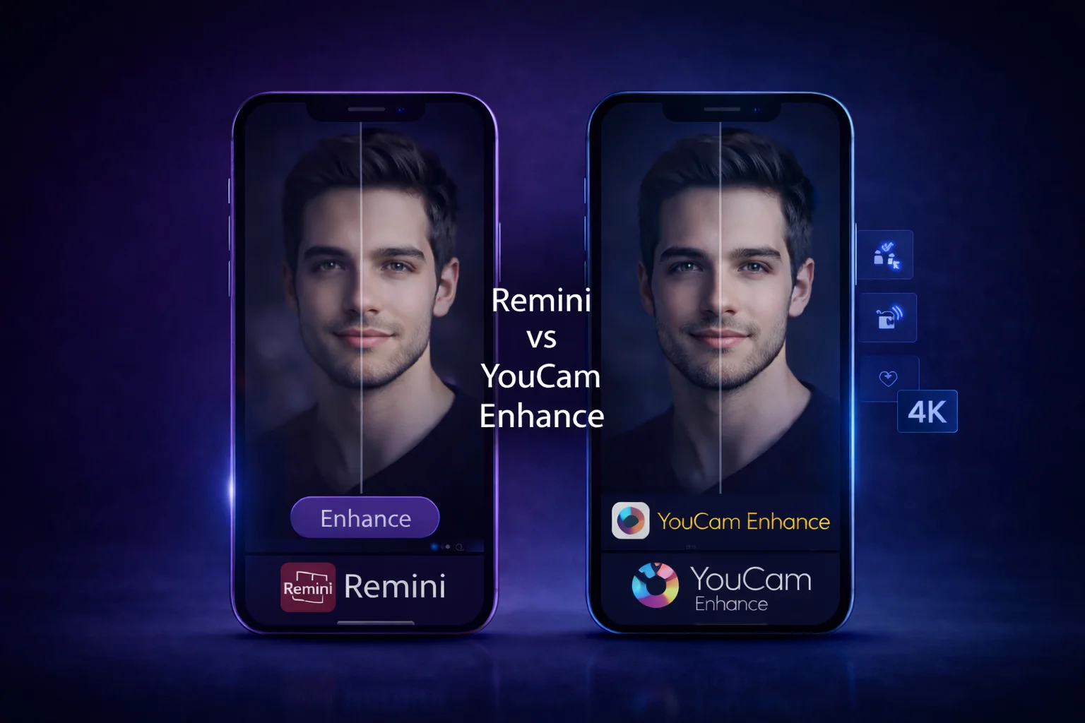 Remini AI vs YouCam Enhance All Features Comparison