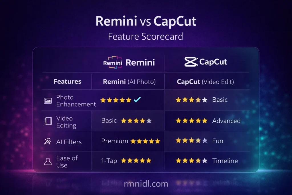 Main Features Comparison of Both Apps